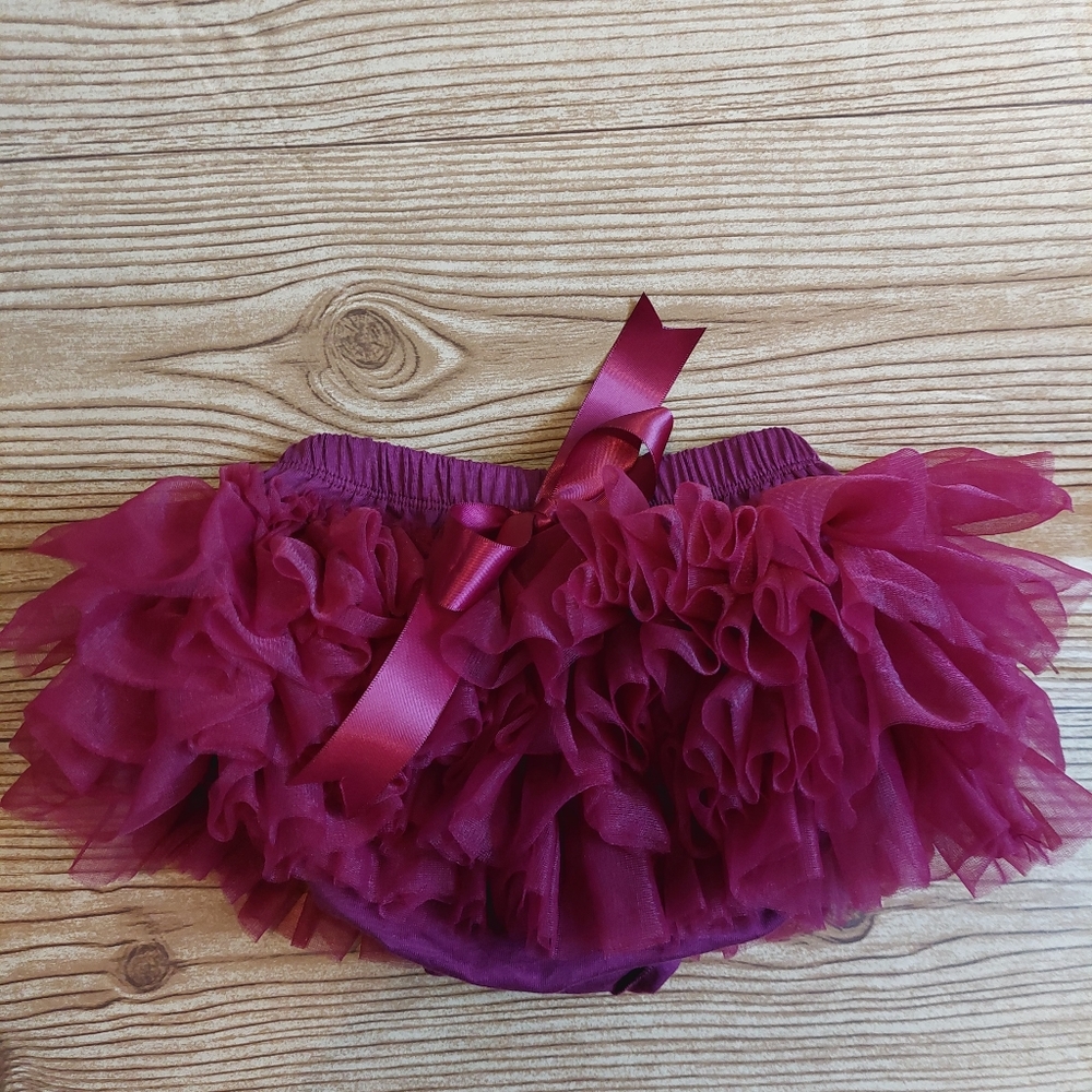 Boutique Ruffled skirt Maroon - Picture 3 of 4